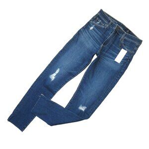 NWT Adriano Goldschmied AG Farrah Ankle Skinny in Interim Destroyed Jeans 28
